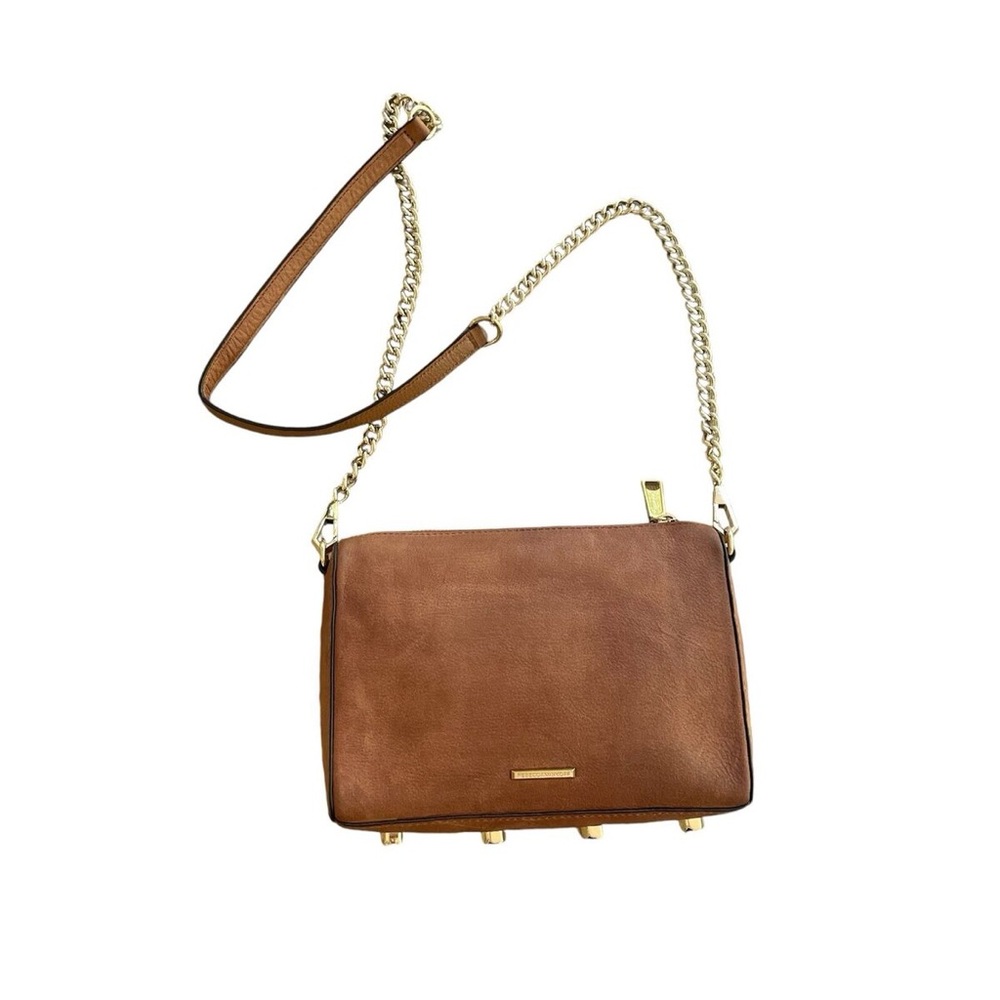 Rebecca Minkoff Brown Suede Chain Crossbody Shoulder Bag